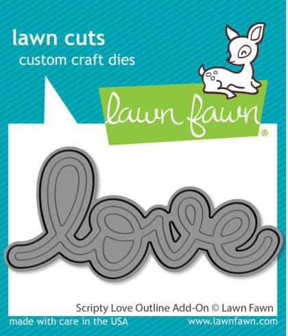 Lawn Fawn - Stanzschablone "Scripty Love Outline" Add-on Die