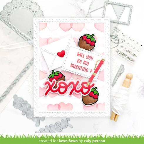 Lawn Fawn - Stanzschablone "Scripty XOXO Outline" Add-on Die