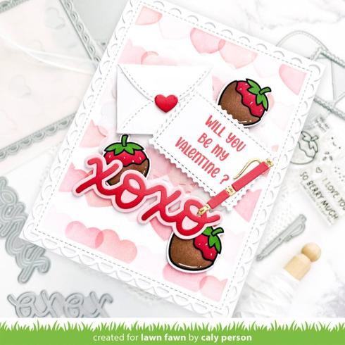 Lawn Fawn - Stanzschablone "Scripty XOXO Outline" Add-on Die