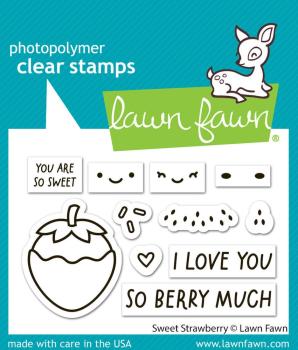 Lawn Fawn - Stempelset "Sweet Strawberry" Clear Stamps