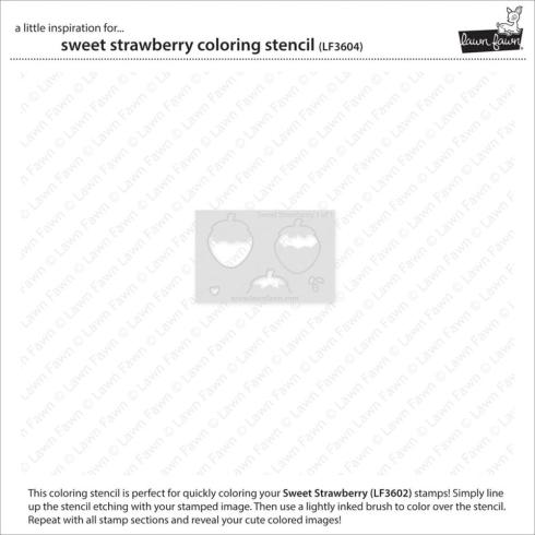 Lawn Fawn - Schablone "Sweet Strawberry" Stencil