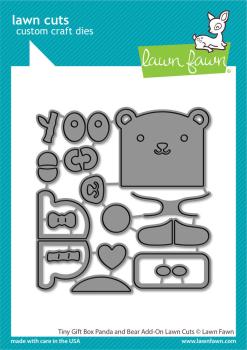 Lawn Fawn - Stanzschablone "Tiny Gift Box Panda and Bear" Add-on Die