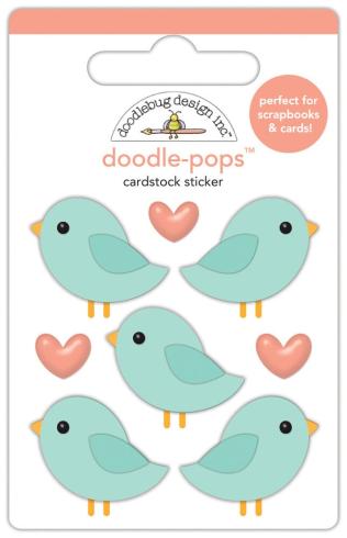 Doodlebug Design - Sticker "Farmhouse Birds Of A Feather" Doodle-Pops 