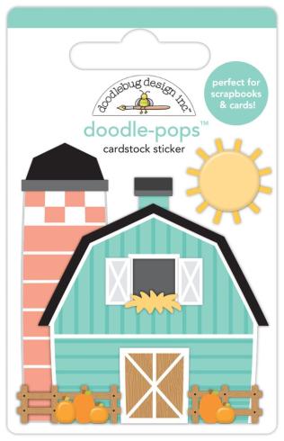 Doodlebug Design - Sticker "Farmhouse Barn In The Usa" Doodle-Pops 