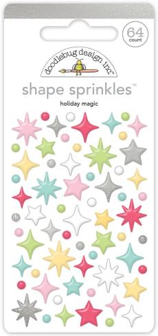 Doodlebug Design - Epoxy Sticker "Tinsel Time Holiday Magic" Shape Sprinkles