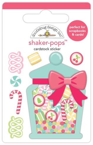 Doodlebug Design - Dimensional-Sticker "Tinsel Time Christmas Candy" Shaker-Pops