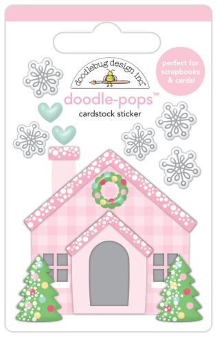 Doodlebug Design - Sticker "Tinsel Time Christmas Cottage" Doodle-Pops 