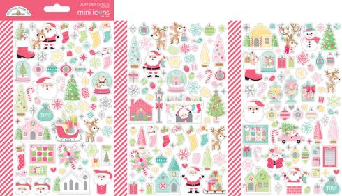 Doodlebug Design - Aufkleber "Tinsel Time" Mini Icons Sticker