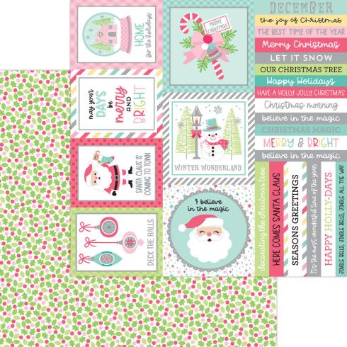 Doodlebug Design - Designpapier  "Tinsel Time " Paper Pack 12x12 Inch - 12 Bogen