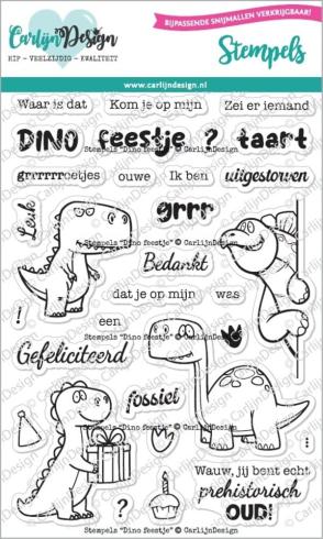 Carlijn Design - Stempelset "Dino Feestje " Clear Stamp 