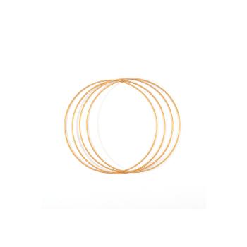 Vaessen Creative - Metallringe 20cm 3mm Gold 4 Stück