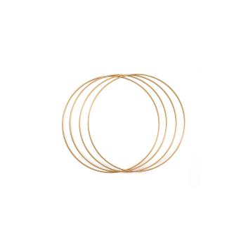 Vaessen Creative - Metallringe 20cm 3mm Antikes Gold 4 Stück