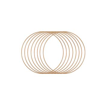 Vaessen Creative - Metallringe 20cm 3mm Antikes Gold 8 Stück