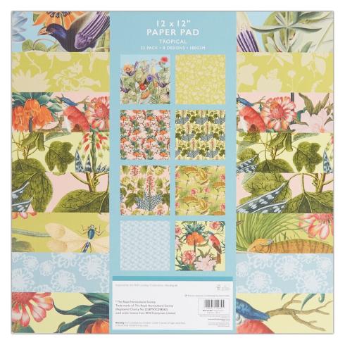 Papermania - Designpapier "Tropical" Paper Pack 12x12 Inch - 32 Bogen