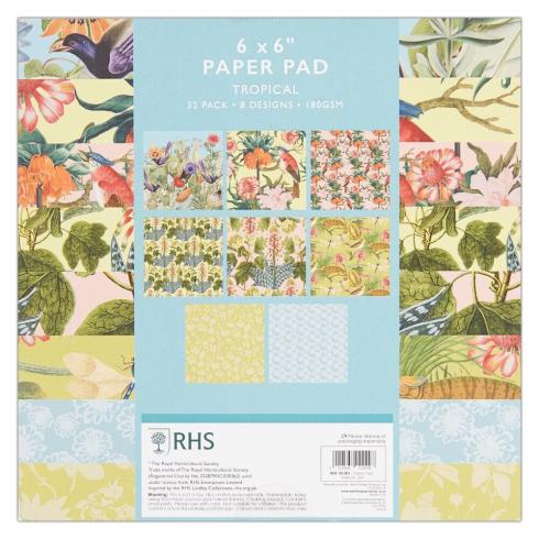 Papermania - Designpapier "Tropical" Paper Pack 6x6 Inch - 32 Bogen