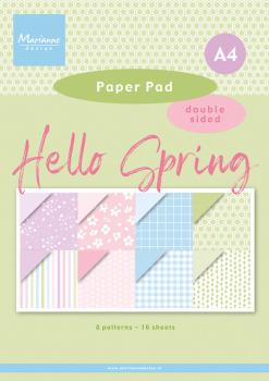 Marianne Design - Designpapier "Hello Spring" Paper Pad A4 - 16 Bogen 