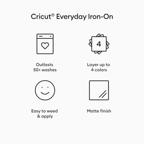 Cricut - Everyday Iron-On™ "Coral" Transferfolie Rolle 