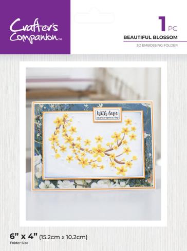 Crafters Companion - Prägefolder "Beautiful Blossom" 3D Embossingfolder