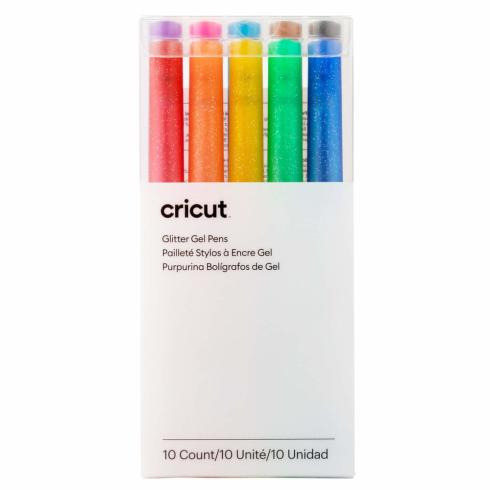 Cricut - Glitter Gel Pens 0.8 "Rainbow,Pink,Brown,Black" 10er Set