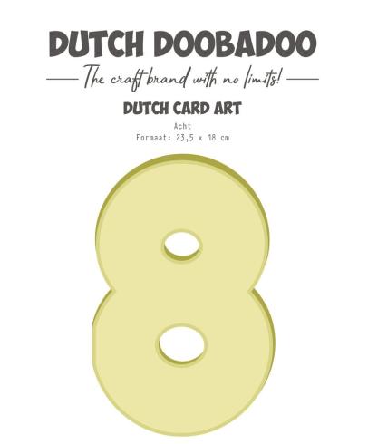 Dutch Doobadoo - Schablone A4 "Acht" Stencil - Dutch Card Art