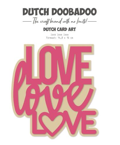 Dutch Doobadoo - Schablone A5 "Love Love Love" Stencil - Dutch Card Art