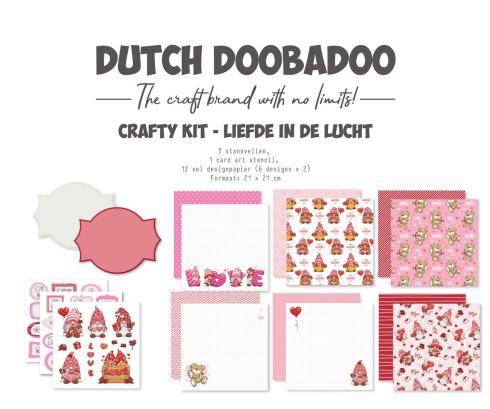 Dutch Doobadoo - Papier Kit "Liefde in de Lucht" Crafty Kit - 12 Bogen