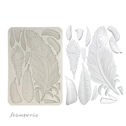 Stamperia - Gießform A5 "Feathers" Soft Mould 