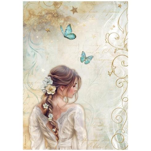 Stamperia - Decopatch Papier "Lady Butterfly" Decoupage A4 - 6 Bogen  