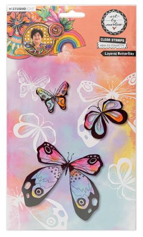 Art By Marlene - Stempelset "Butterflies" Layered Clear Stamps