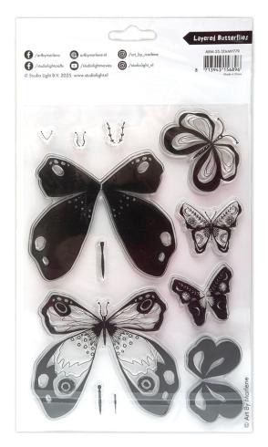 Art By Marlene - Stempelset "Butterflies" Layered Clear Stamps