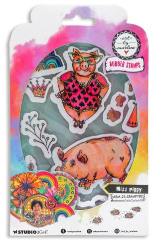 Art By Marlene - Stempelset "Miss Piggy" Cling Stamp