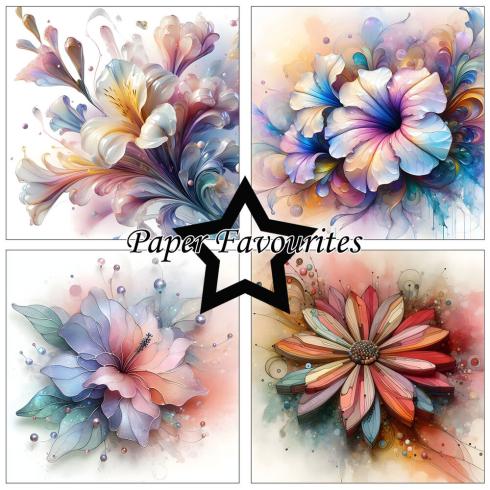 Paper Favourites - Designpapier "Abstract Flowers" Paper Pack 6x6 Inch - 24 Bogen