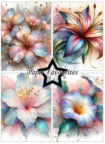 Paper Favourites - Designpapier "Abstract Flowers" Paper Pack A6 - 24 Bogen