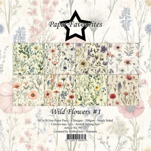 Paper Favourites - Designpapier "Wild Flower" Paper Pack 12x12 Inch 8 Bogen