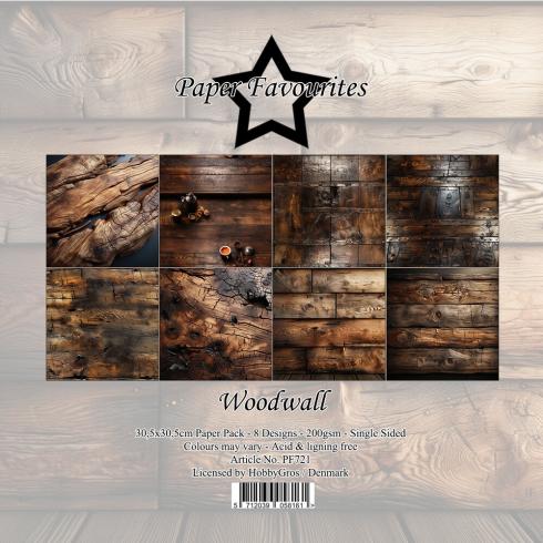 Paper Favourites - Designpapier "Woodwall" Paper Pack 12x12 Inch 8 Bogen