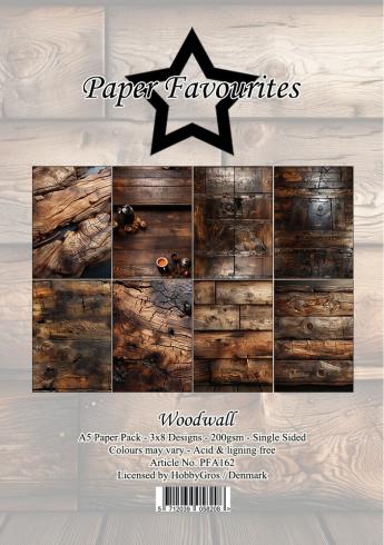 Paper Favourites - Designpapier "Woodwall" Paper Pack A5 - 24 Bogen