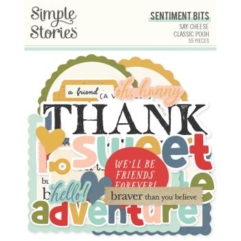 Simple Stories - Stanzteile "Say Cheese Classic Pooh" Sentiment Bits & Pieces 