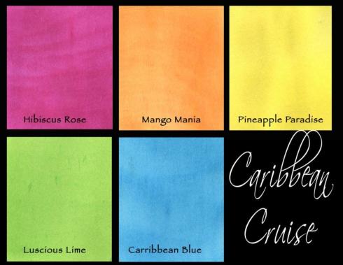 Lindys Stamp Gang - Pigmentpulver "Carribean Cruise" Flat Magical Set 5x7g