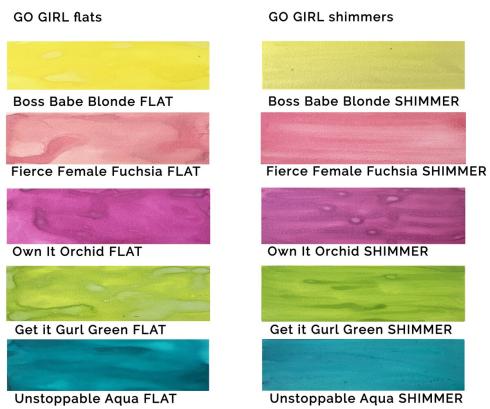 Lindys Stamp Gang - Pigmentpulver "Go Girl! Shimmers" Magical Shaker 2.0 Set - 5x10g