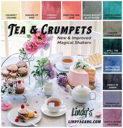 Lindys Stamp Gang - Pigmentpulver "Tea & Crumpets" Magical Shaker 2.0 Set - 12x10g