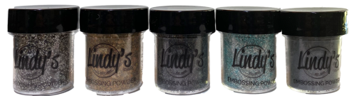 Lindys Stamp Gang - Glitzer Embossingpulver "Metal Maniacs" Glittery Embossing Powder Set 5x14g