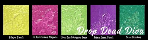 Lindys Stamp Gang - Embossingpulver "Drop Dead Diva" 2-Tone Embossing Powder Set 5x14g