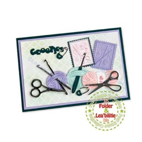 Leane Creatief - Prägefolder "Hobby" 3D Embossing Folder