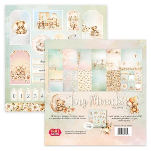 Craft & You Design - Designpapier "Tiny Miracles" Paper Pad 12x12 Inch - 12 Bogen