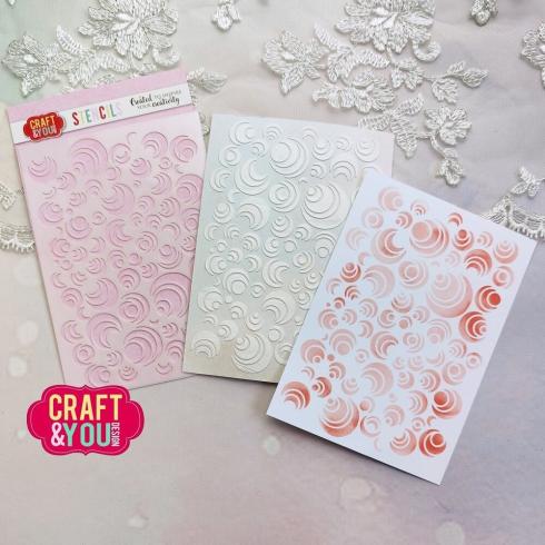 Craft & You Design - Schablone 10,5x14,2cm "Circles" Stencil