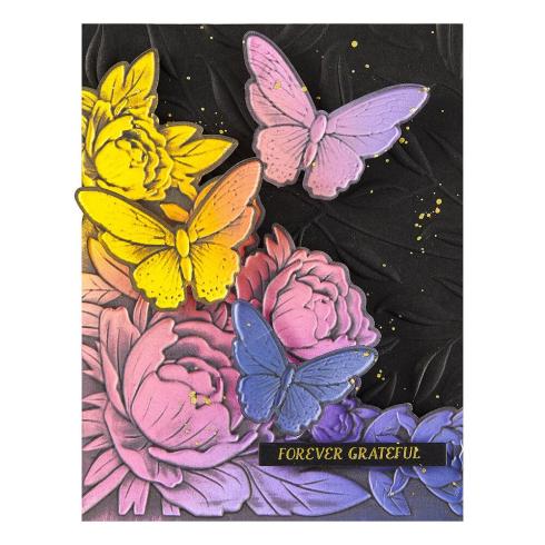 Spellbinders - Präge- und Schneideschablone "Blooming Butterflies" 3D Emboss & Cut Folder 