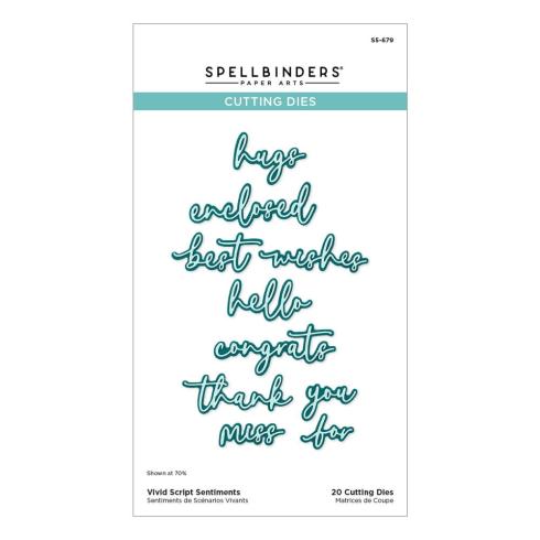 Spellbinders - Stanzschablone "Vivid Script Sentiments" Dies