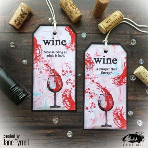 Visible Image - Stempelset A6 "99% Chance Of Wine" Clear Stamps