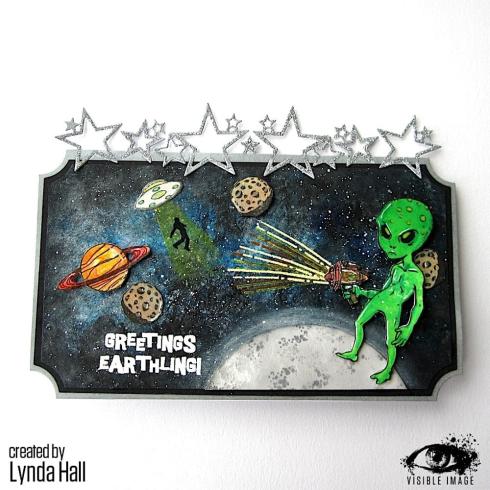 Visible Image - Stempelset A6 "Alien Invader" Clear Stamps