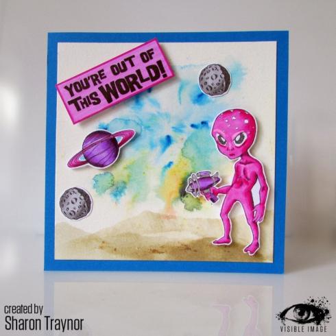 Visible Image - Stempelset A6 "Alien Invader" Clear Stamps